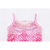 baratos Fantasias para meninas-sereia Princesa sereia Vestidos Fantasia de festa temática Fantasias for Para Meninas Infantil Crianças Carnaval Baile de Máscaras Festa Feriado