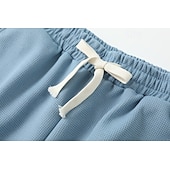 economico Pantaloncini casual-Per uomo Nido d'ape Shorts Pantaloncini Estivi Shorts da Spiaggia Coulisse Elastico in vita Gamba Dritta Semplice Comodità Morbido Lunghezza al ginocchio Quotidiano Spiaggia Moda Chic &amp; Moderno Blu