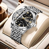 cheap Quartz Watches-Men's Watch, Men's Charm Luxury Watch, Rhinestone Decorations, Date and Calendar Functions, Night Light Display, Men's Fashionable Casual Watches, Best Men's