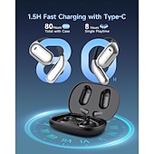 abordables Auriculares abiertos-Auriculares Q16 con traducción en tiempo real, 3 en 1 con IA, 144 idiomas, auriculares inalámbricos OWS para viajes, reuniones y negocios.
