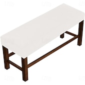 abordables Funda para silla de comedor-Funda elástica para banco, funda larga elástica para comedor, extremo de cama, banco de piano, entrada, banco para zapatos