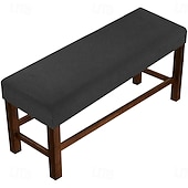 abordables Funda para silla de comedor-Funda elástica para banco, funda larga elástica para comedor, extremo de cama, banco de piano, entrada, banco para zapatos