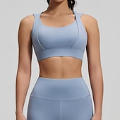 levne Sportovní podprsenky-Dámské Orta Destek Vyztužený nátělník Běžecká podprsenka Štíhlý Podprsenka nahoře S vycpávkou Tělocvična Cvičení Běh Lehká váha Elastický Prodyšné Černá Modrá Fialová Jednobarevné