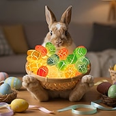 Χαμηλού Κόστους Τροφοδότηση με Μπαταρίες-Φωτάκια παραμυθιού με κορδόνι σε σχήμα πασχαλινού αυγού 2m 10leds με μπαταρία για βιτρίνα σπιτιού, υπνοδωμάτιο, μπαλκόνι, διακόσμηση κήπου