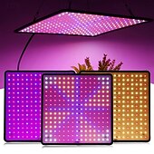 זול נורות גידול צמחים-לוח קוונטי led ספקטרום מלא לגידול צמחים לחממה &amp;סוקולנטים, פריחה בתוך הבית &amp;הידרופוני, תקע האיחוד האירופי/ארה"ב/בריטניה/אוסטרליה, בהירות מתכווננת, יעיל באנרגיה