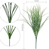 halpa Tekoplantit ja vihreys-24 nippua tekonurmikasveja ulkokäyttöön tekonurmi vehnäruoho UV-kestävä tekopensas pensas kasvi vihreä sipuliruoho tekonurmi korkeat varret sisä- ja ulkotoimiston sisustukseen