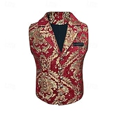 Χαμηλού Κόστους Αριστος-Ρετρό / Βίντατζ Ροκοκό Αναγέννησης Veste  Αμάνικο Πρίγκηπας Αριστοκράτης Ζακάρ Φανταχτερή Φόρεμα Ανδρικά Αποκριάτικη Στολή Απόκριες Μασκάρεμα Έκθεση Αναγέννησης LARP Ενηλίκων Γιλέκο