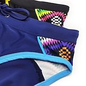 economico Costumi da bagno &amp; Pantaloni da surf-Per uomo Standard Costume da bagno Costume da Bagno Slip mare Patchwork Coulisse Asciugatura Rapida Elastico Traspirante Senza Maniche Pantaloni Surf Sport Acquatici Nuoto Estate