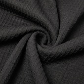 cheap Waffle Knit Tee-Men's Waffle T-shirt T Shirt Waffle Henley Shirt Long Sleeve Hooded Lace Up Neck Fall Solid Color Textured Traditional / Vintage Drawstring Casual Home Outdoor Light Blue Wine Black Top Tee for Men