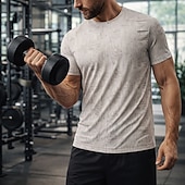 رخيصةأون تي شيرتات وبلوزات بدون أكمام للجري-رجالي منقوش   متقلب تيشيرت للجري قميص ضاغط قميص رياضي قمة الرياضة الصيف كم قصير سريع جاف رطوبة فتل متنفس تمرين نادي رياضي المشي الركض أزرق سكني غامق مشمشي ملابس رياضية ألبسة رياضية