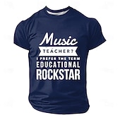  insegnante di musica maschile preferisco il termine educativo umoristico sarcastico divertente regalo di apprezzamento scolastico maglietta maglietta vestibilità regolare abbigliamento casual