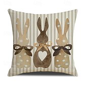 levne Potahy na ozdobné polštáře-Sada 4 velikonočních povlaků na polštáře s potiskem písmen, povlaky na polštáře, jarní sváteční dekorativní povlaky na polštáře na pohovku