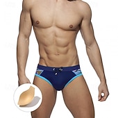 economico Costumi da bagno &amp; Pantaloni da surf-Per uomo Standard Costume da bagno Costume da Bagno Slip mare Patchwork Coulisse Asciugatura Rapida Elastico Traspirante Senza Maniche Pantaloni Surf Sport Acquatici Nuoto Estate