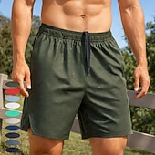abordables Pantalones cortos de correr-Hombre Pantalones Cortos Running Pantalón Corto Short Running Pantalones cortos deportivos Correa Bolsillos Retazos Bermudas Diario Exterior Deporte Verano Secado rápido Dispersor de humedad