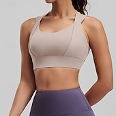 levne Sportovní podprsenky-Dámské Orta Destek Vyztužený nátělník Běžecká podprsenka Štíhlý Podprsenka nahoře S vycpávkou Tělocvična Cvičení Běh Lehká váha Elastický Prodyšné Černá Modrá Fialová Jednobarevné