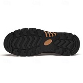 abordables Zapatos Informales con Cordones-Zapatos con cordones de piel sintética de ante color caqui para hombre, zapatillas informales antideslizantes y resistentes para senderismo y actividades al aire libre.