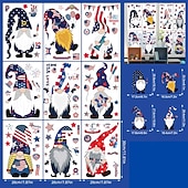  9 ark nye søte hundeflagg-glassklistremerker til uavhengighetsdagen i USA, feirer festivalen med elektrostatiske klistremerker