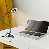 preiswerte Leselampen-1 LED-Klemmleuchte, 48 LEDs, 3 Farbmodi, Helligkeit einstellbar, flimmerfrei, augenschonend, 5V USB-Stromversorgung, geeignet für Arbeitszimmer, Büro, Nachttisch, Live-Stream-Beleuchtung
