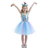 tanie Stroje dla dziewcząt-Syrena Księżniczka Sukienka Tutu Kostium na imprezę tematyczną Film Cosplay for Dla dziewczynek Dla dzieci Karnawał Bal maskowy Urlop Impreza Święto
