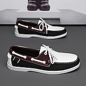 abordables zapatos de barco-Zapatos náuticos azules para hombre, cómodos y versátiles para vacaciones en resorts y eventos de verano.