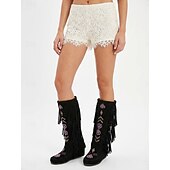 abordables Mujeres-Botas hasta la rodilla de gamuza sintética bordada con flecos para mujer, estilo bohemio para festivales y ropa informal