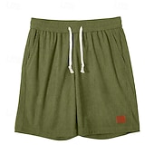 baratos Calções Estilo Casual-Homens Shorts de verão Shorts de praia Shorts casuais Shorts de veludo cotelê Com Cordão Cintura elástica Côr Sólida Conforto Respirável Comprimento do joelho Diário Ao ar livre Feriado Férias Moda