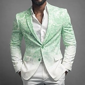 economico Blazer Stampati da Uomo-Per uomo Stampa Floreale Giacca blazer Cappotto Confortevole Traspirante Artistico Casual Quotidiano Formale Abbigliamento da sera Stampa 3D Bottoni Multi-tasche Autunno &amp; Inverno Primavera Dentellato