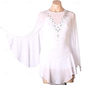 economico Abiti da Pattinaggio Artistico-Abito da pattinaggio artistico Ragazze Pattinaggio sul ghiaccio Vestito Bianco Blu marino scuro Azzurro cielo Patchwork Nappa Alta elasticità Allenamento Competizione Vestiti da pattinaggio sul