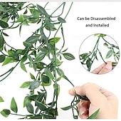 billiga Konstgjorda växter och grönska-6 st konstgjorda hängande mandalaväxter falska murgröna, plastgrönt mandala-ranka för inomhus- och utomhusdekor, vägg-, korg- och takdekoration