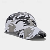 preiswerte Baseballkappe für Herren-Herren Baseballkappe Weiß Gelb Baumwollmischung Drucken Sport &amp; Outdoor Lässig Militär Lässig Täglich Outdoor Tarnung Sonne Sonnenschutz