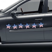  Amerikanische Unabhängigkeitstagsflagge, Sterne, magnetische reflektierende Autoaufkleber, Kühlschrankaufkleber, DIY-Feiertagsdekorationsaufkleber