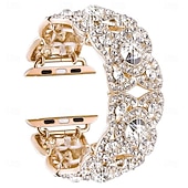 cheap Apple Watch Bands-Jewelry Bracelet Compatible with Apple Watch band 38mm 40mm 41mm 42mm 44mm 45mm 49mm Glitter Bling Diamond Stainless Steel Strap Replacement Wristband for iwatch Ultra 3 2 Series 11 10 9 8 7 SE 6 5 4