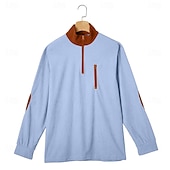  Męskie Koszula sztruksowa Koszulka Koszulka z długim rękawem Długi rękaw Suwak Jesień Zima Kolorowy blok Codzienny Teksturowane Styl uliczny Zapiąć na zamek błyskawiczny Ponadgabarytowych Luźna