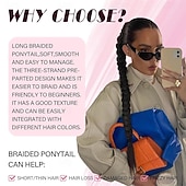 tanie Kucyki-Długi warkocz z kucykiem i gumką do włosów, DIY, owinięty wokół syntetycznej opaski do włosów, naturalny, miękki i puszysty styl dla kobiet, do codziennego noszenia, 34 cale, mieszany brąz