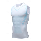 voordelige Hardloop T-shirts en Tanktops-Voor heren Effen Training tanktop Hardlooptanktop Fitness tanktop Zomer Mouwloos Sneldrogend Compressie Vochtregelerend Sportschooltraining Actieve training Oefening Zwart Wit White + Gray