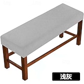 abordables Funda para silla de comedor-Funda elástica para banco, funda larga elástica para comedor, extremo de cama, banco de piano, entrada, banco para zapatos