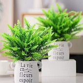 levne Umělé rostliny a zeleň-6 svazků umělých rostlin cykas, UV odolný umělý venkovní zeleň, celoroční umělá rostlina pro domov, terasu, zahradní dekoraci