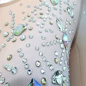economico Abiti da Pattinaggio Artistico-Abito da pattinaggio artistico Ragazze Pattinaggio sul ghiaccio Vestito Azzurro cielo Patchwork Orlo asimmetrico Elasticizzato Allenamento Competizione Vestiti da pattinaggio sul ghiaccio Classico