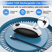 economico elettrodomestici-apriscatole elettrico apriscatole automatico apriscatole portatile ricaricabile apriscatole da cucina apriscatole di latta facile da tirare a mani libere con un solo tocco
