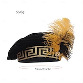economico Accessori e altro-Rococò Medievale Rinascimento Cappello Costume di fantasia Nobile Abiti reali Costume Per uomo Fantasia Halloween Carnevale Performance LARP Fiera Rinascimentale Adulti Cappello