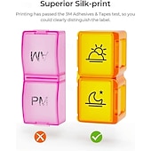  Monthly AM/PM Pill Organizer – Twice-a-Day Medicine & Vitamin Storage with Labels and Stickers for Easy Daily Management