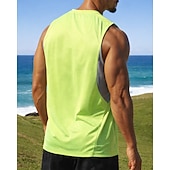 お買い得  ランニングTシャツとタンクトップ-男性用 カラーブロック ワークアウトタンクトップ ランニングタンクトップ スポーツトップ 夏 パッチワーク ノースリーブ 速乾性 吸汗性 高通気性 ジムトレーニング ウォーキング ジョギング スカイブルー ダークグレイ ライトグレー スポーツウェア アクティブウェア