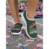  Herren-Sneaker zum 250-jährigen Jubiläum der USA – bequeme, patriotische, olivgrüne Schuhe mit Flaggenprint für Paraden, den 4. Juli und Sommerfeste