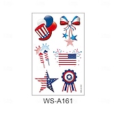  10 autocollants tatouage drapeau américain imperméables, à nouer sur une longue attache, pour chaussettes, accessoire de fête, tatouage pour la fête de l'indépendance