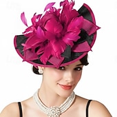economico Fascinatori &amp; Cappelli-Copricapo affascinante Gentildonna Floreale Costume Per donna Mascherata Tè Ascot Festival delle corse di cavalli Adulti Copricapo