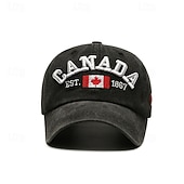 abordables Fournitures pour fêtes-Casquette de baseball canadienne pour hommes et femmes, casquette de golf avec drapeau à la feuille d'érable pour la fête du Canada, casquette de sport et d'extérieur ajustée et unie