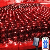 Χαμηλού Κόστους φωτιστικά εξωτερικού χώρου-1 Πακέτο Ηλιακό Φως Δικτύου Τηλεχειριστήριο με Οκτώ Λειτουργίες για και Φεστιβάλ Εσωτερική και Εξωτερική Ατμόσφαιρα Διακόσμησης Φωτισμού 1.5 * 1.5M-96LED/3 * 2M-192LED/6 * 4M-672LED