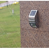 abordables Aplique de pared para exterior-Luces solares de acero inoxidable para cercas, para exteriores, impermeables, con sensor de movimiento, para postes de patio, terrazas, porches, barandillas de escaleras, muelles, portones, pasarelas,