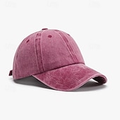 billiga Baseballkeps herr-Herr Basebollkeps Gul Rodnande Rosa Bomull Slät Mode Dagligen Ledigt Ledigt Dagligen Utomhus Ensfärgat Solskydd Solskyddskräm