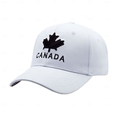 tanie Zapasy imprezowe i imprezowe-czapka baseballowa z haftowanym liściem klonu kanadyjskiego dla mężczyzn &amp;Damski regulowany bawełniany kapelusz typu dad hat, pamiątkowy kapelusz przeciwsłoneczny w stylu kanadyjskiej flagi